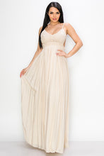 Taupe Maxi Dress Crochet Upper Body Open Back Elastic W