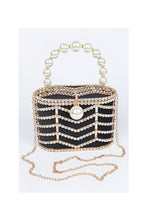 Black Rhinestone Metal Frame Clutch