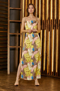 Yellow Combo Slip Dress