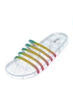Rainbow Summer Jelly Glitter Slippers