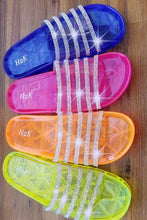 Rose Gold Summer Jelly Glitter Slippers