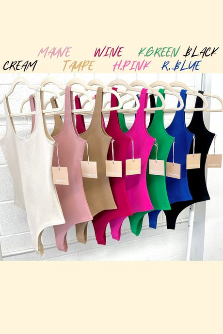 Cream Ponte Basic Bodysuit