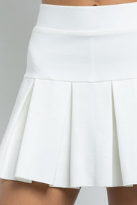 White Ponte Tennis Skirt