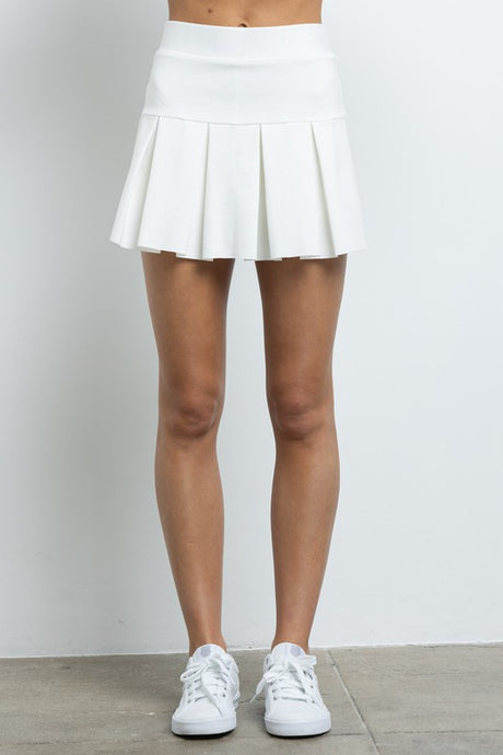 White Ponte Tennis Skirt