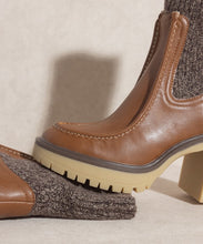 Brown Oasis Society Melanie - Platform Sock Boots