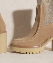 Khaki Oasis Society Melanie - Platform Sock Boots