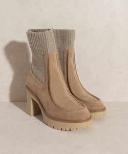 Khaki Oasis Society Melanie - Platform Sock Boots