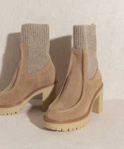 Khaki Oasis Society Melanie - Platform Sock Boots