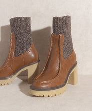 Brown Oasis Society Melanie - Platform Sock Boots