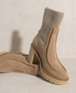Khaki Oasis Society Melanie - Platform Sock Boots