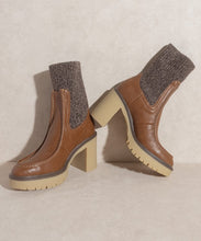 Brown Oasis Society Melanie - Platform Sock Boots