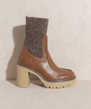 Brown Oasis Society Melanie - Platform Sock Boots