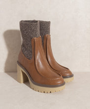 Brown Oasis Society Melanie - Platform Sock Boots