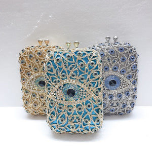 Evil Eye Rhinestone Evening Bag