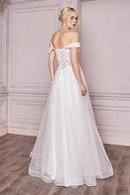 Off White Lace Off The Shoulder Bridal Gown