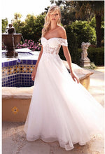 Off White Lace Off The Shoulder Bridal Gown