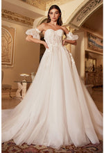 Off White Lace Princess Wedding Dress