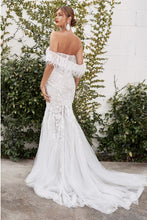 French White Lace And Tulle Mermaid Gown