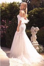 French White Lace And Tulle Mermaid Gown