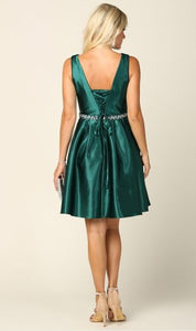 Green Party Dress, Short Dress