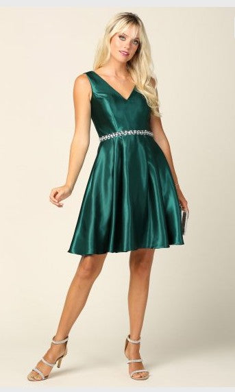 Green Party Dress, Short Dress