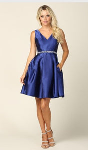 Blue Party Dress, Short Dress