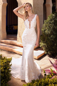 Off White Avery Lace Wedding Gown