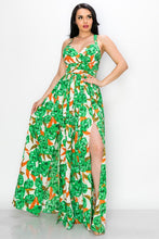 Maxi Dress Floral Poly Challi Bra Pad/pleated