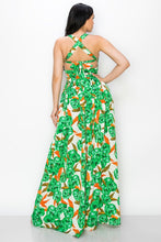 Maxi Dress Floral Poly Challi Bra Pad/pleated