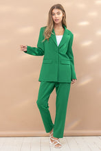 Kelly Green Blazer with Pants Set