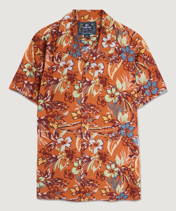 Orange Havana Camp Shirt