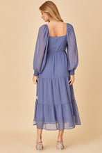 Slate Surplice Maxi Dess With Embroidery Detail