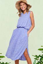 Purple Sleeveless Summer Casual Long Dress