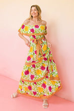 Pink Printed Woven Maxi Dress