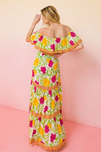 Pink Printed Woven Maxi Dress