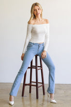 Ltdenim Mid Rise Slim Bootcut Jean