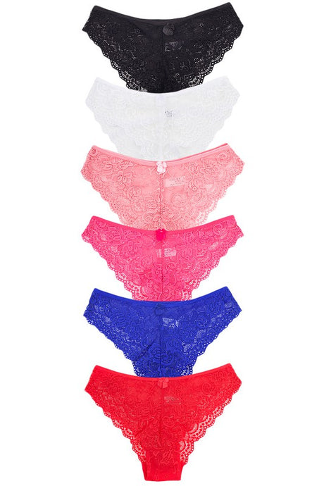 Solid Lace Cotton Panty