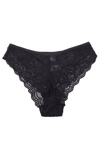 Solid Lace Cotton Panty