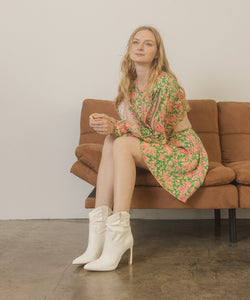 White Oasis Society Kate - Slim Heel Booties