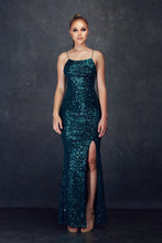 Emerald Green Stretch Sequin Dress
