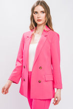 Fuchsia Woven Solid Vertigo Blazer