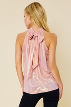 Dusty Pink Solid Halter Mock Neck Top