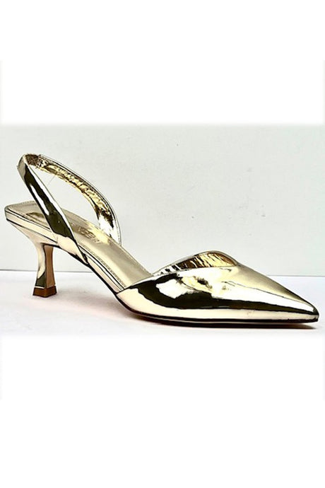 Gold Pointed Toe Anti-leather Low Heel Pumps