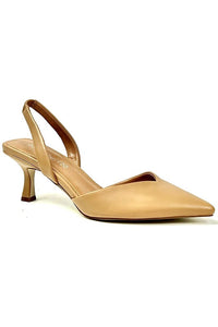 Nude Pointed Toe Anti-leather Low Heel Pumps