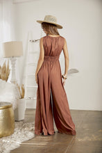 Cinnamon Double Waist Strap Pleated Jumpsuit