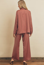 Mauve Comfy Button Down Shirt And Pull-on Pants Set That You Can Wear Out
