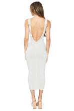 Purity Open Back Sleeveless Midi Dress