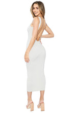 Purity Open Back Sleeveless Midi Dress