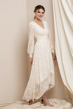 Cream Burn Out Floral Shaped High-low Maxi Dress
