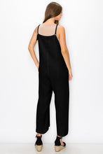 Black Fluffy Gauze Pocket Jumpsuit